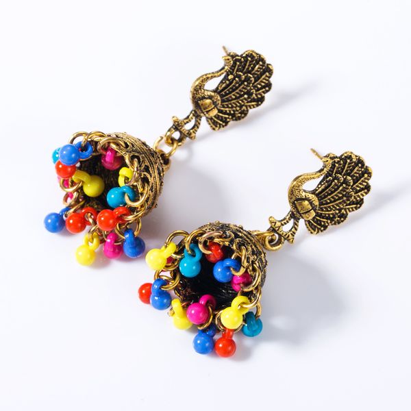 creative old style personalized alloy peacock open screen bell resin tassel earrings female temperament earring, Golden
creative old style personalized alloy peacock open screen bell resin tassel earrings female temperament earring, Golden