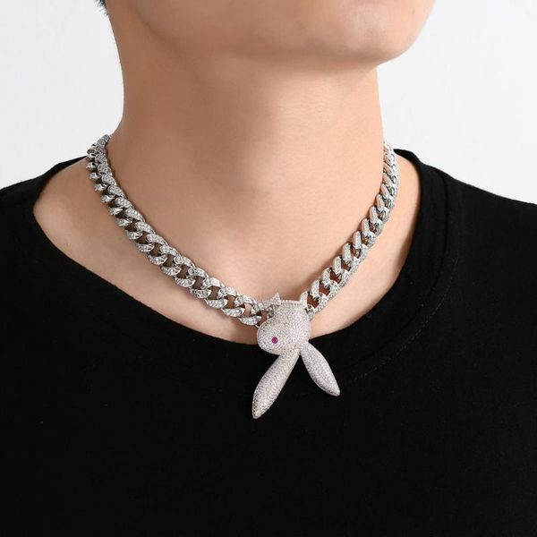 fashion hip hop long ear head pendant iced out cubic zirconia necklace copper material hip hop jewelry gift, Silver
fashion hip hop long ear head pendant iced out cubic zirconia necklace copper material hip hop jewelry gift, Silver
