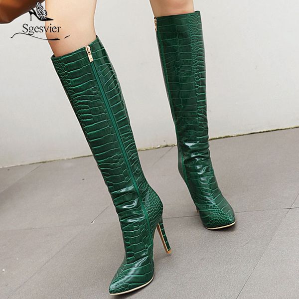 sgesvier new design 2020 plus size 48 zip up knee high boots woman shoes thin high heels pointed toe fashion boots ladies, Black
sgesvier new design 2020 plus size 48 zip up knee high boots woman shoes thin high heels pointed toe fashion boots ladies, Black