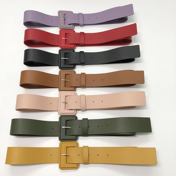 design women ultra wide waistband fashion simple belts luxury female pin square buckle belt cummerbunds dresswaist belt, Black;brown 
design women ultra wide waistband fashion simple belts luxury female pin square buckle belt cummerbunds dresswaist belt, Black;brown