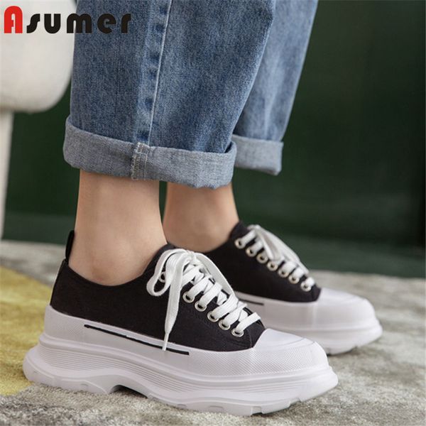 asumer 2020 flat platform shoes women round toe spring summer lace up single shoes comfortable casual woman, Black
asumer 2020 flat platform shoes women round toe spring summer lace up single shoes comfortable casual woman, Black