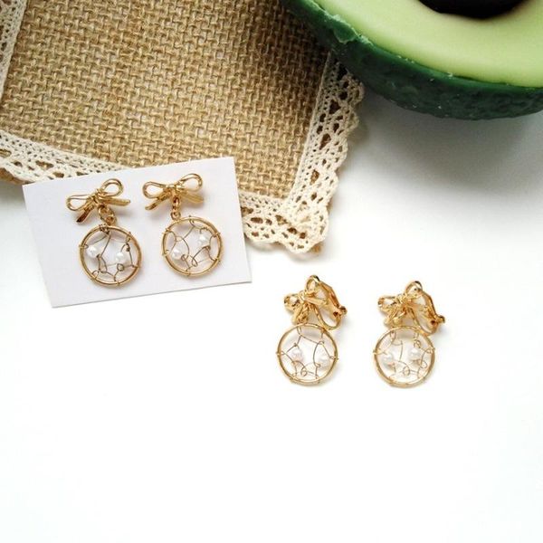 temperament female designer jewelry creative fun dream catcher earrings metal braided bow clip earrings fashion girl women's accessorie, Silver
temperament female designer jewelry creative fun dream catcher earrings metal braided bow clip earrings fashion girl women's accessorie, Silver