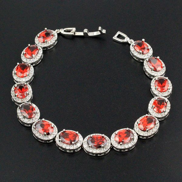 bangle hermosa fashion jewelry red garnet bracelet for women/ladies gift party hs0068b, Black