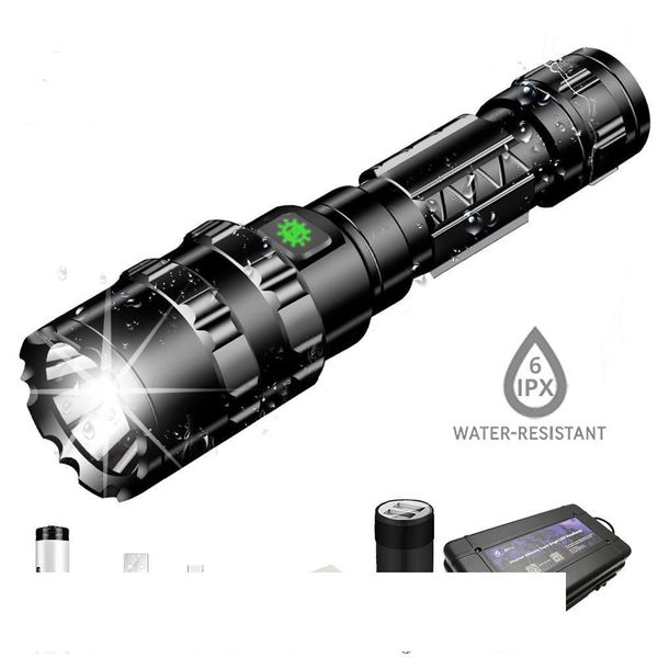 Super bright waterproof LED Flashlight 5 lighting modes Aluminum alloy Torch Powered by 18650 battery Suitable for hunting, etc
Super bright waterproof LED Flashlight 5 lighting modes Aluminum alloy Torch Powered by 18650 battery Suitable for hunting, etc