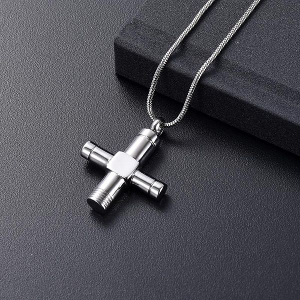 ijd11310 stainless steel cremation cross shape keepsake pendant for ashes urn memorial souvenir necklace jewelry, Silver
ijd11310 stainless steel cremation cross shape keepsake pendant for ashes urn memorial souvenir necklace jewelry, Silver