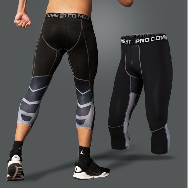 running tight men's pants elastic quick dry fitness sport leggings compression sports 3/4 trousers basketball training pants, Black;blue
running tight men's pants elastic quick dry fitness sport leggings compression sports 3/4 trousers basketball training pants, Black;blue