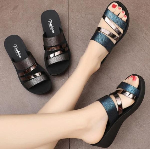 2020 women's slippers fashion casual slippers women high heels thick platforms shoes flip flops wome summer sandals, Black
2020 women's slippers fashion casual slippers women high heels thick platforms shoes flip flops wome summer sandals, Black