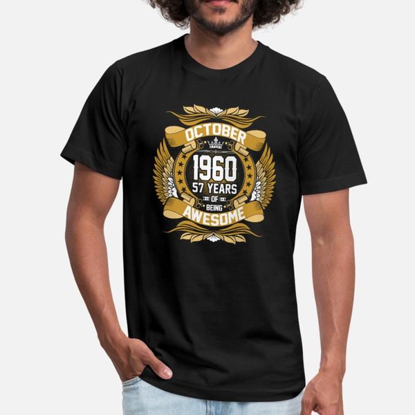 october 1960 57 years of being awesome t shirt men printing 100% cotton s-xxxl letters gift breathable summer pattern shirt
october 1960 57 years of being awesome t shirt men printing 100% cotton s-xxxl letters gift breathable summer pattern shirt