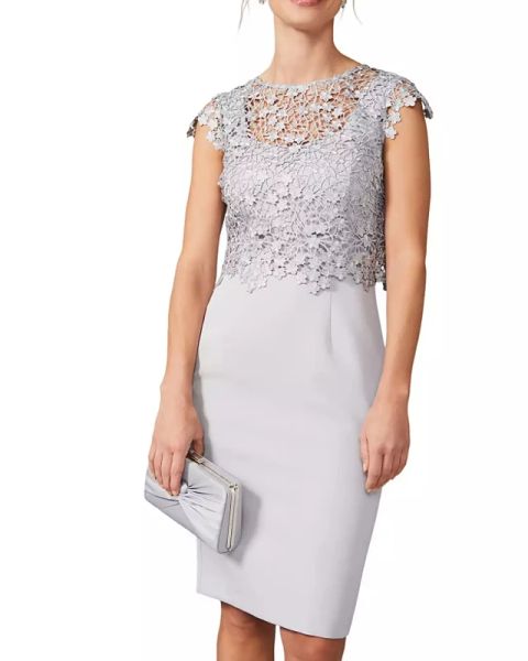 sheath / column elegant grey guest cocktail party dress jewel neck sleeveless knee length polyester with appliques, Black
sheath / column elegant grey guest cocktail party dress jewel neck sleeveless knee length polyester with appliques, Black