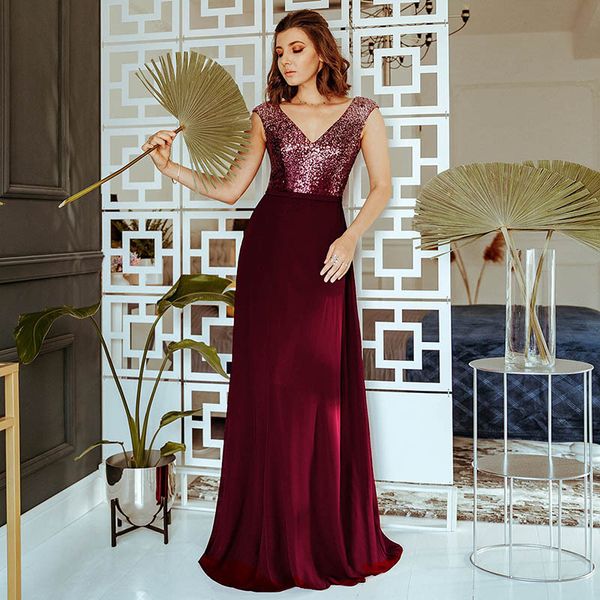 2020 new fashion maxi dresses european and american v-neck sequined wine red black chiffon sleeveless banquet banquet host evening dress, White;black
2020 new fashion maxi dresses european and american v-neck sequined wine red black chiffon sleeveless banquet banquet host evening dress, White;black