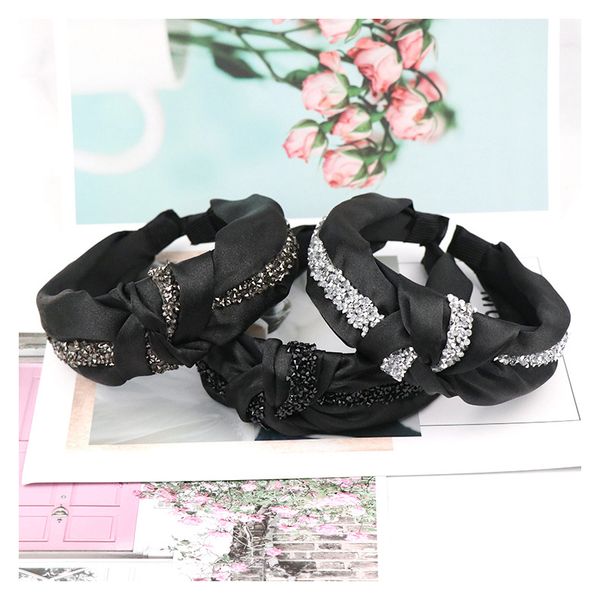 shuangr fashion solid color knot rhinestone hairbands crystal wide side cloth headbands hair hoop women hair accessories, Golden;silver
shuangr fashion solid color knot rhinestone hairbands crystal wide side cloth headbands hair hoop women hair accessories, Golden;silver