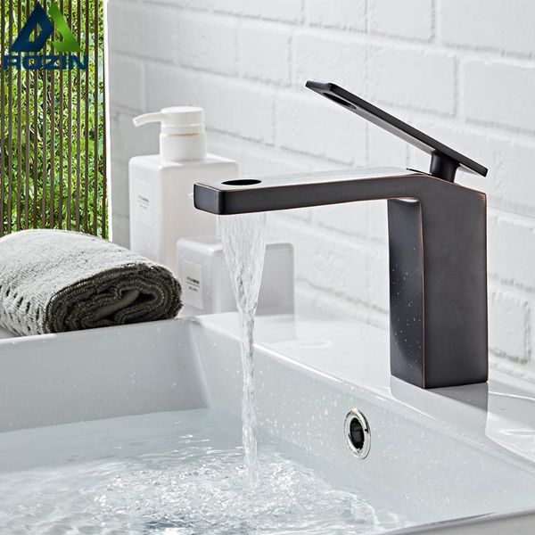 Black Bronze Bathroom Waterfall Faucet Single Handle Basin Sink Faucet Hot Cold Mixer Tap Brass Water Chrome/Brushed Tap
Black Bronze Bathroom Waterfall Faucet Single Handle Basin Sink Faucet Hot Cold Mixer Tap Brass Water Chrome/Brushed Tap