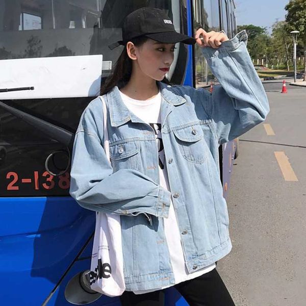 casual loose jean jackets women casual retro coats solid turn-down collar denim jacket jeans coats oversize female outwear, Black;brown
casual loose jean jackets women casual retro coats solid turn-down collar denim jacket jeans coats oversize female outwear, Black;brown