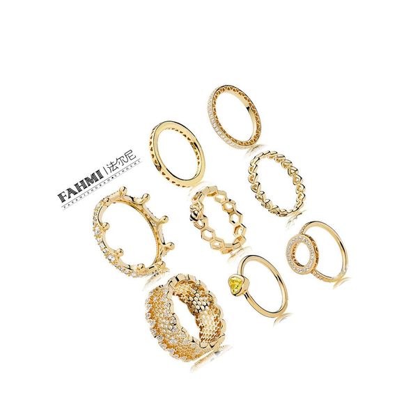 fahmi 100% 925 sterling silver 1:1 glamour 18k gold shining series magic crown hollow ring honeycomb honey ring women original, Slivery;golden
fahmi 100% 925 sterling silver 1:1 glamour 18k gold shining series magic crown hollow ring honeycomb honey ring women original, Slivery;golden