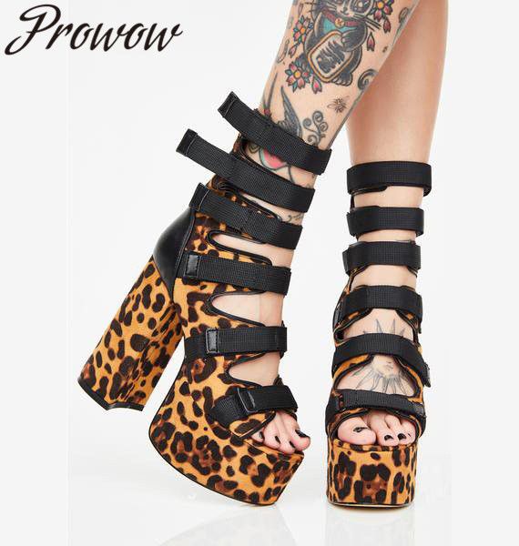 ollymurs leopard printed sexy высокопроизводительная платформа heels open toe пряжка ремешка толстый каблук высокий каблук сандалии обувь же, Black
ollymurs leopard printed sexy высокопроизводительная платформа heels open toe пряжка ремешка толстый каблук высокий каблук сандалии обувь же, Black
