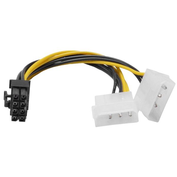 new 6 inch 2 x molex 4 pin to 8-pin pci express video card pci-e atx psu power converter cable - molex to pcie 8 pin adapter
new 6 inch 2 x molex 4 pin to 8-pin pci express video card pci-e atx psu power converter cable - molex to pcie 8 pin adapter