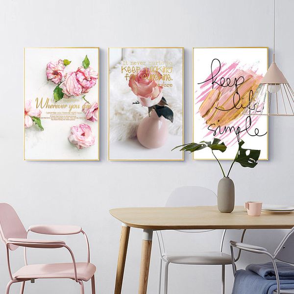 pink rose vase flower canvas prints keep life simple words poster peony picture decoration for living room modern wall art decor
pink rose vase flower canvas prints keep life simple words poster peony picture decoration for living room modern wall art decor
