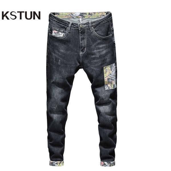 men's jeans black men slim fit stretch pacthwork patterns fashion pockets cuffs streetwear hip hop casual man denim pants boys, Blue
men's jeans black men slim fit stretch pacthwork patterns fashion pockets cuffs streetwear hip hop casual man denim pants boys, Blue