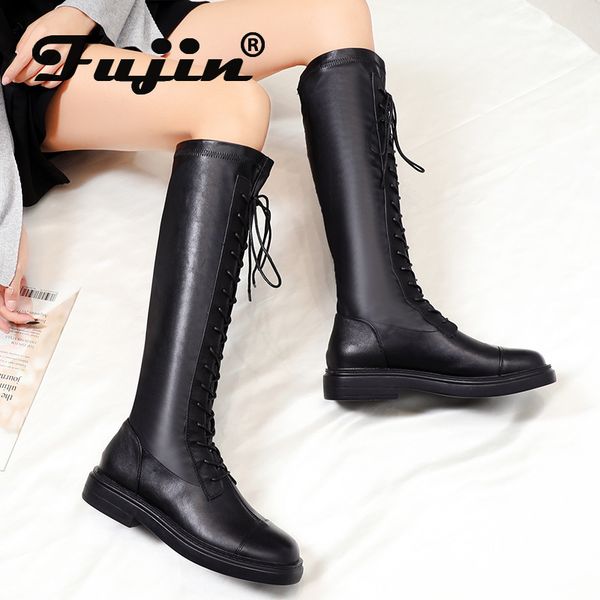 boots fujin knee high black genuine leather cow soft mid calf lace up platform autumn winter warm plush inside comfortable sexy
boots fujin knee high black genuine leather cow soft mid calf lace up platform autumn winter warm plush inside comfortable sexy