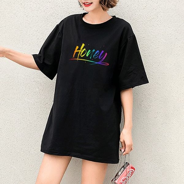 Fashion DIY T-Shirts Girls Casual T-Shirts with Honey Letter Pattern 2020 New Colorful Letters Short Sleeves Breathable Comfortable Tops
Fashion DIY T-Shirts Girls Casual T-Shirts with Honey Letter Pattern 2020 New Colorful Letters Short Sleeves Breathable Comfortable Tops