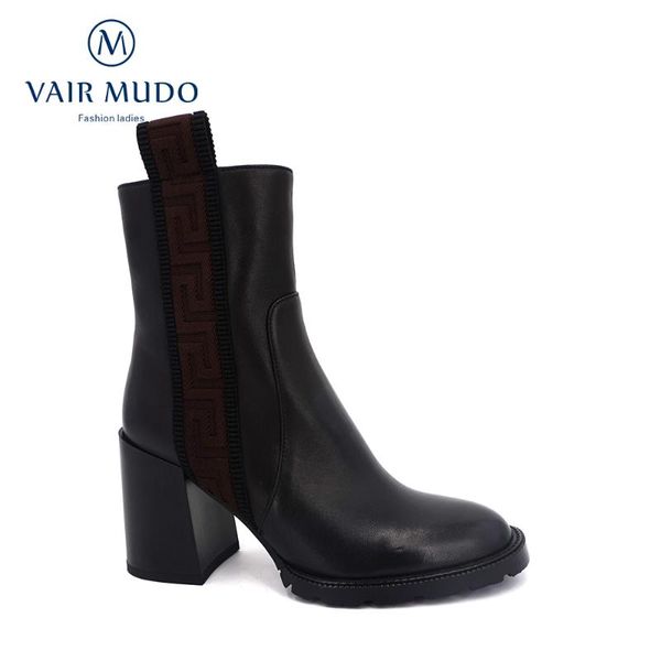 vair mudo 2020 autumn ankle boots women's boot fashion sheepskin thick heel shoes plush fur ladies high heels dx130, Black
vair mudo 2020 autumn ankle boots women's boot fashion sheepskin thick heel shoes plush fur ladies high heels dx130, Black