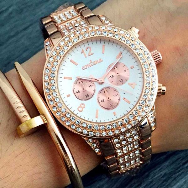 montre femme 2020 contena women's watches luxury fashion brand golden silver rose gold ladies watches women quartz wrist, Slivery;brown
montre femme 2020 contena women's watches luxury fashion brand golden silver rose gold ladies watches women quartz wrist, Slivery;brown