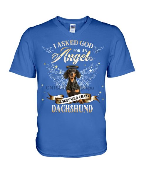 men t shirt dachshund 2-angel-crazy(10) women tshirts