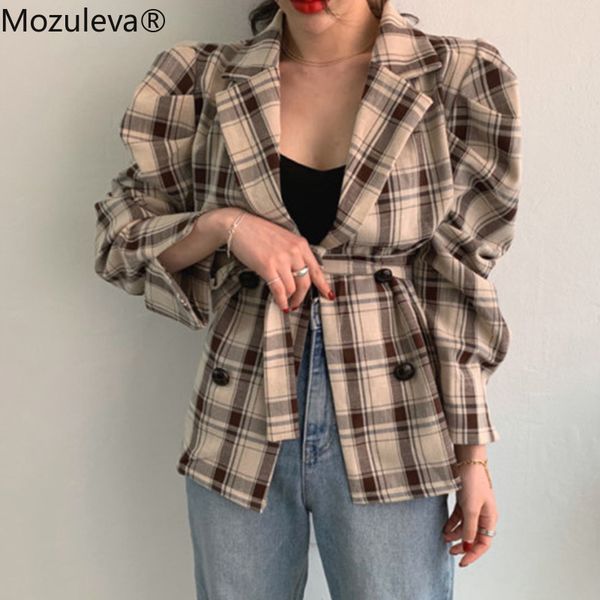 2020 spring vintage puff-sleeve women blazers double-breasted belted female suit jacket notched collar lace-up female blazers, White;black
2020 spring vintage puff-sleeve women blazers double-breasted belted female suit jacket notched collar lace-up female blazers, White;black