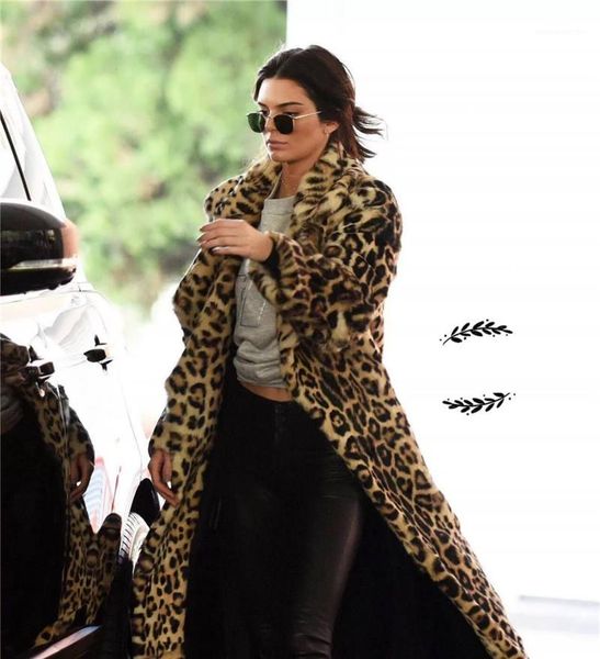 designer coat fashion model same style leopard printed lapel neck cardigan coat warm outwear long style women clothing faux fur women, Black
designer coat fashion model same style leopard printed lapel neck cardigan coat warm outwear long style women clothing faux fur women, Black