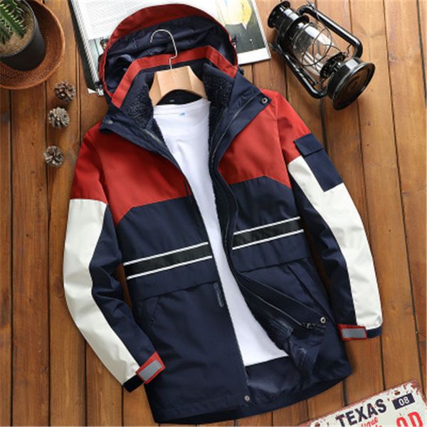 mens outdoor long sleeve jackets fashion trend with pocket three-in-one hooded outerwear designer spring zipper casual removable coats, Black;brown
mens outdoor long sleeve jackets fashion trend with pocket three-in-one hooded outerwear designer spring zipper casual removable coats, Black;brown