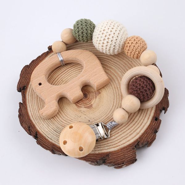 1pc baby wooden teether pacifier clip chain elephant pendant crochet beads rodent soother clip baby shower gift for kids toys
1pc baby wooden teether pacifier clip chain elephant pendant crochet beads rodent soother clip baby shower gift for kids toys