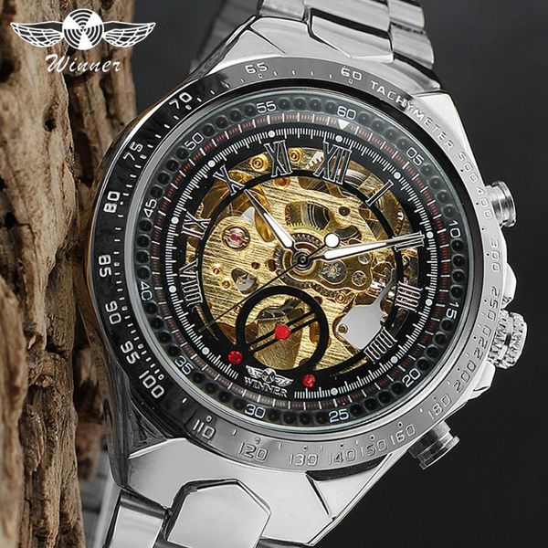 winner classic series golden movement steel mens skeleton man wrist watch mechanical fashion automatic watches, Slivery;brown
winner classic series golden movement steel mens skeleton man wrist watch mechanical fashion automatic watches, Slivery;brown