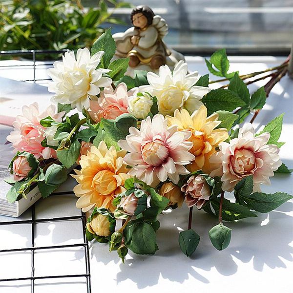 decorative flowers & wreaths 4 heads wedding artificial dahlia flower bouquet party birthday year valentine family decoration
decorative flowers & wreaths 4 heads wedding artificial dahlia flower bouquet party birthday year valentine family decoration