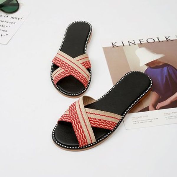 slippers women 2020 summer new flat bottom european and american striped ladies slippers lightweight, Black
slippers women 2020 summer new flat bottom european and american striped ladies slippers lightweight, Black