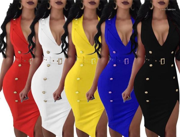 dresses casual womens clothing summer womens designer party dresses deep v neck button split female, White;black 
dresses casual womens clothing summer womens designer party dresses deep v neck button split female, White;black