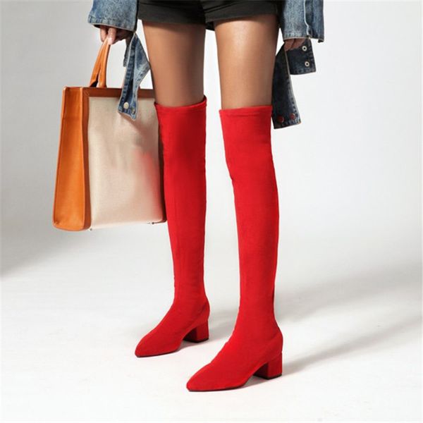 pxelena suede slip on fashion women over the knee boots med heels slim fit thigh high boots lady shoes black red brown plus size
pxelena suede slip on fashion women over the knee boots med heels slim fit thigh high boots lady shoes black red brown plus size