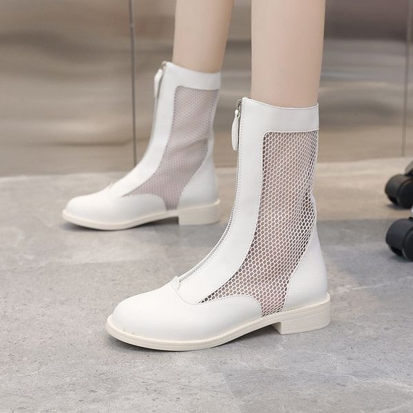 rimocy summer fashion front zipper hollow out short boots for women solid color pu leather botas woman thick heels booties mujer, Black
rimocy summer fashion front zipper hollow out short boots for women solid color pu leather botas woman thick heels booties mujer, Black