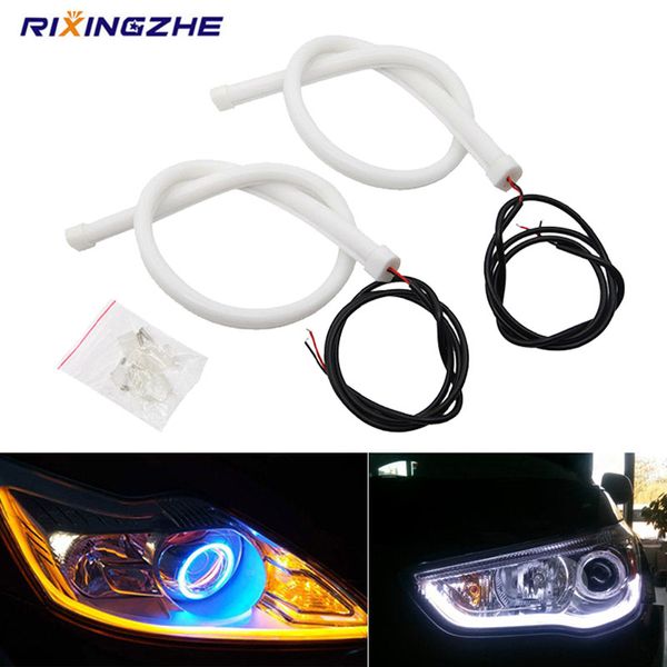 car 30/45/60cm flexible drl day time running light angel eye light white amber blue red led headlight strip led waterproof
car 30/45/60cm flexible drl day time running light angel eye light white amber blue red led headlight strip led waterproof