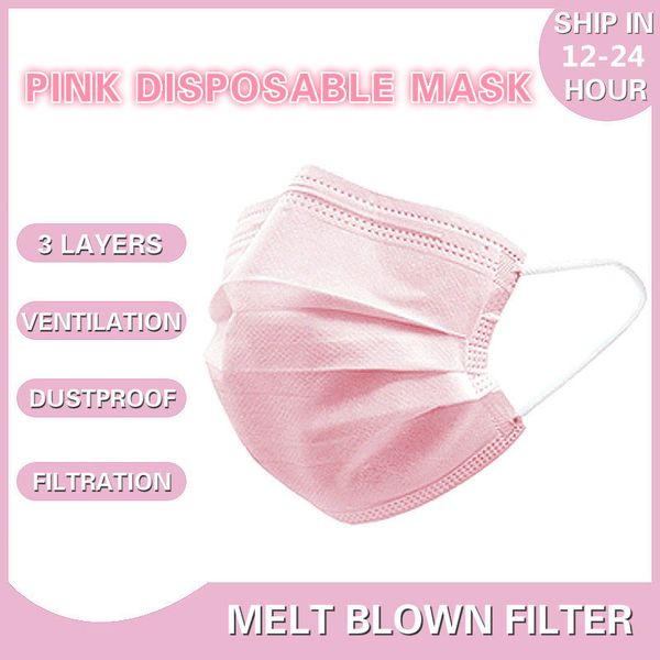 DHL FREE SHIP!! Pink Disposable Mask 3 layer Non woven Dust proof Mouth Mask Breathable Earloop Protective Face mask masque protection
DHL FREE SHIP!! Pink Disposable Mask 3 layer Non woven Dust proof Mouth Mask Breathable Earloop Protective Face mask masque protection