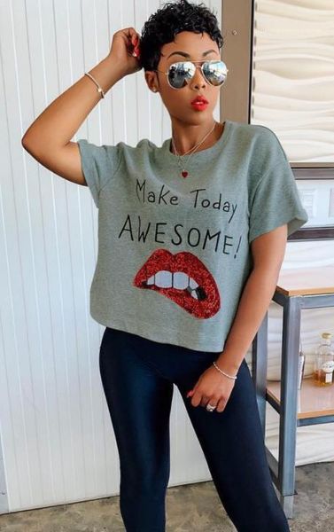 o-neck short sleeved tees women sequins fashion clothes womens designer tshirts red lips printed, White
o-neck short sleeved tees women sequins fashion clothes womens designer tshirts red lips printed, White