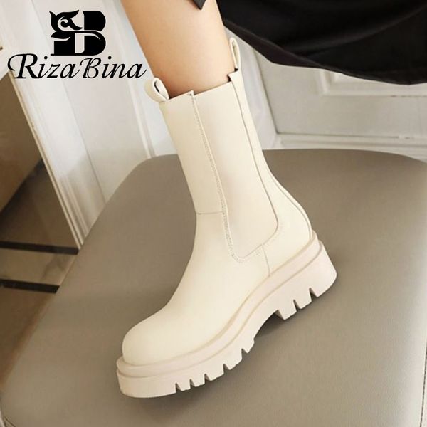rizabina women short boots fashion platform pu leather thick heel winter shoe woman warm elastic casual lady footwear size 34-42, Black
rizabina women short boots fashion platform pu leather thick heel winter shoe woman warm elastic casual lady footwear size 34-42, Black