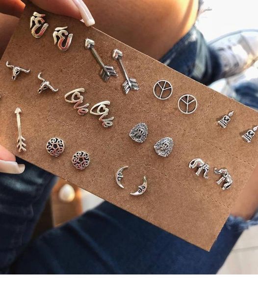 11 pc moon elephant cow head arrows love fashion earring jewelry accessories pendientes vintage bohemian boho women earring set, Golden;silver
11 pc moon elephant cow head arrows love fashion earring jewelry accessories pendientes vintage bohemian boho women earring set, Golden;silver