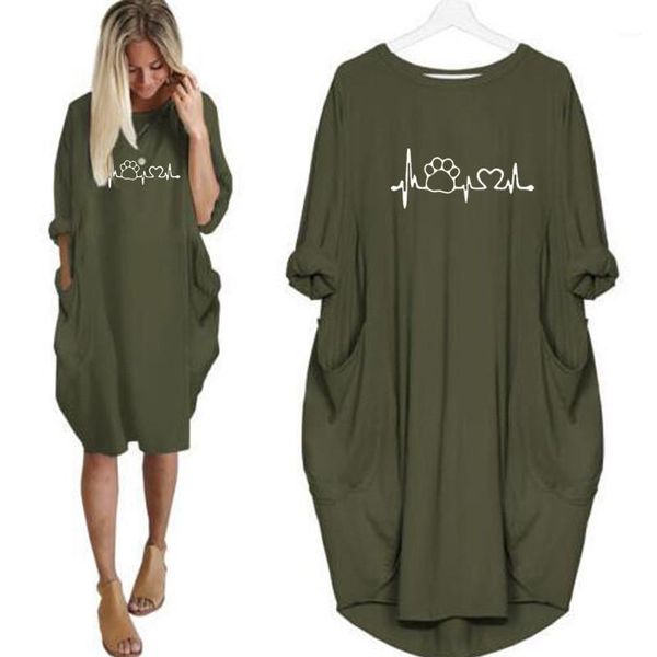 ecg printed solid color long sleeve a line dress casual ladies clothing autumn womens designer plus size 5xl dress cat footprint, Black;gray
ecg printed solid color long sleeve a line dress casual ladies clothing autumn womens designer plus size 5xl dress cat footprint, Black;gray