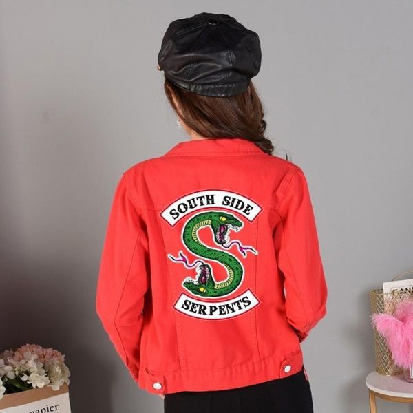 riverdale new denim jacket south side serpents streetwear spring jeans women jacket harajuku fashion denim clothing female, Black;brown
riverdale new denim jacket south side serpents streetwear spring jeans women jacket harajuku fashion denim clothing female, Black;brown