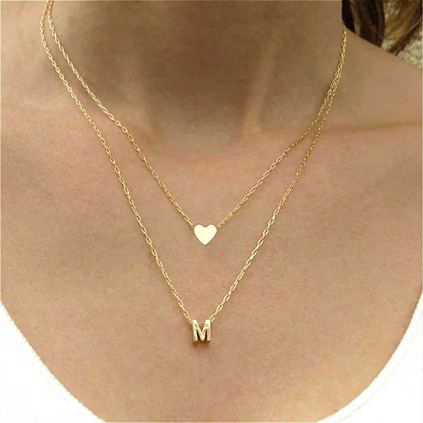 2020 fashion multi layered alphabet heart necklace for women vintage pendant female trendy necklace punk letter collier collares, Golden;silver
2020 fashion multi layered alphabet heart necklace for women vintage pendant female trendy necklace punk letter collier collares, Golden;silver