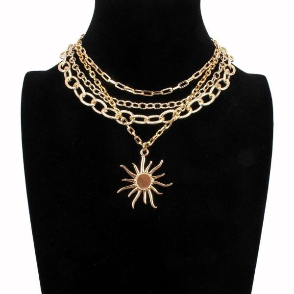 temperament wild sun flower pendant multi-layer clavicle chain fashion popular necklace women, Silver
temperament wild sun flower pendant multi-layer clavicle chain fashion popular necklace women, Silver