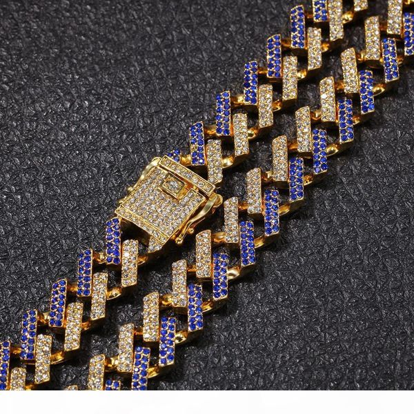 fashion iced out chains prong cuban link chains necklaces 15mm mutil-colored blue black rhinestones hiphop jewelry men necklace, Silver
fashion iced out chains prong cuban link chains necklaces 15mm mutil-colored blue black rhinestones hiphop jewelry men necklace, Silver