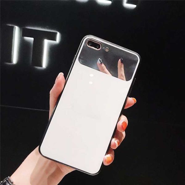 fashion silicone phone case for iphone xsmax xr x/xs 7/8 7plus/8plus popular protective mirror glass back cover 2 colors
fashion silicone phone case for iphone xsmax xr x/xs 7/8 7plus/8plus popular protective mirror glass back cover 2 colors
