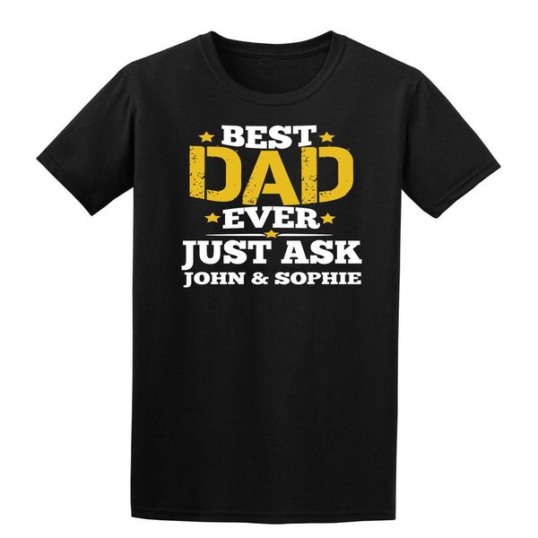 customise dad ever mens t shirts father's day gift personalized white