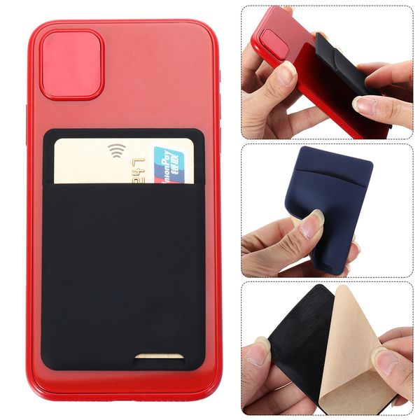 1pc universal phone wallet case stick on id credit card holder silicone self-adhesive cellphone pocket sticker card bags purse, Silver
1pc universal phone wallet case stick on id credit card holder silicone self-adhesive cellphone pocket sticker card bags purse, Silver
